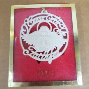 LENOX O Come All Ye Faithful Christmas Ornament 3" Ex Condition In Original Box